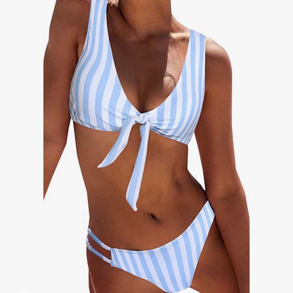 Amazon Essentials Other - blue and white bathing suit